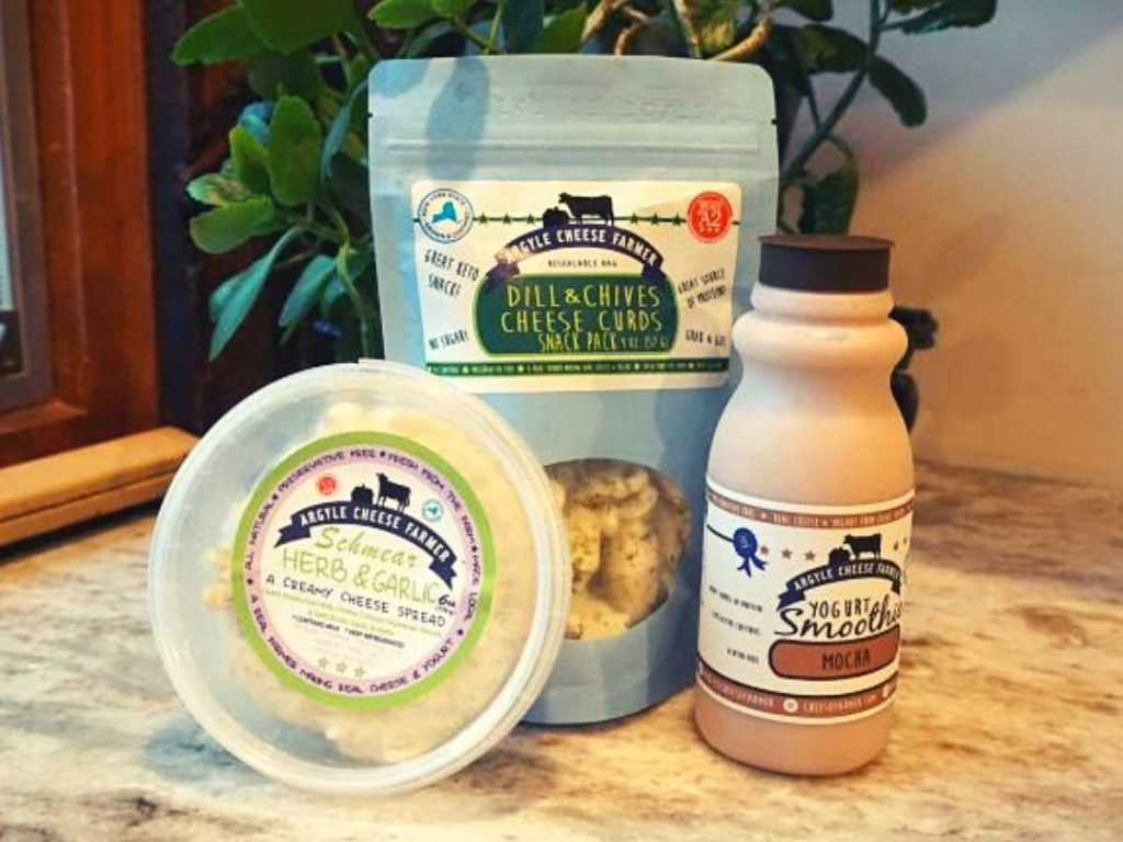 Sample products from Argyle Cheese Farmers